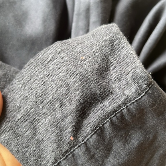 Tory Burch Two Pocket Navy Linen Cotton Button Down Shirt - Picture 10 of 10